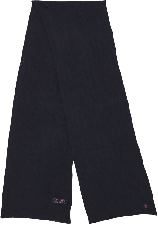 POLO RALPH LAUREN - Écharpe torsadée en laine et cachemire Bleu marine - Lothaire