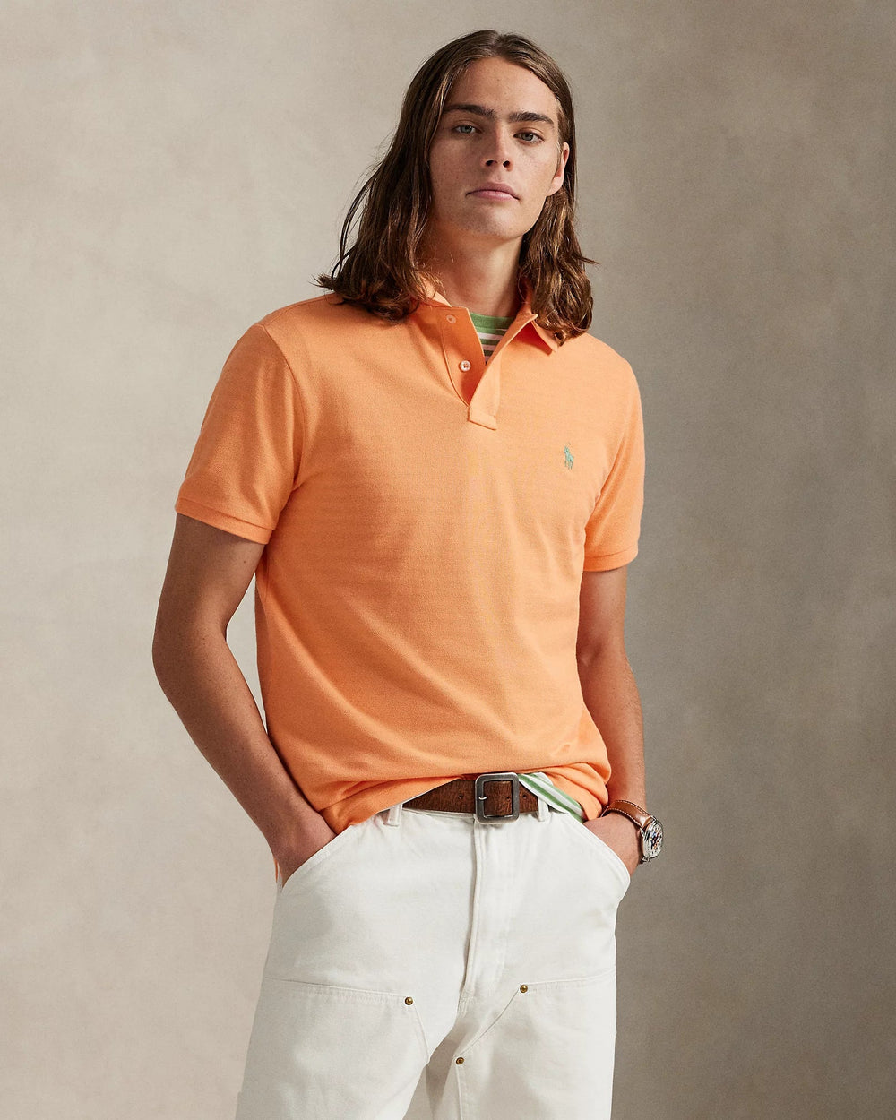 POLO RALPH LAUREN - Le polo iconique en coton piqué Orange - Lothaire