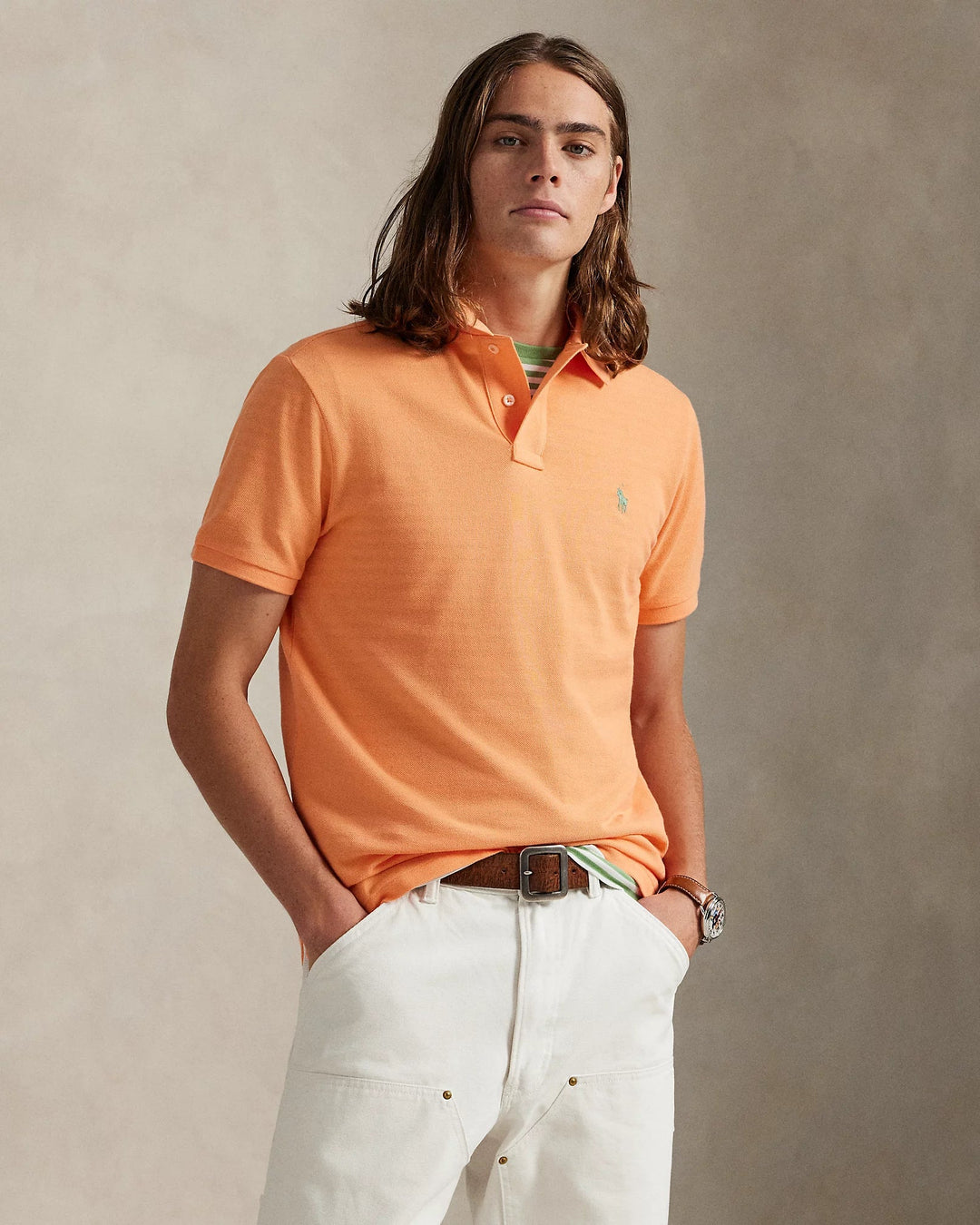 POLO RALPH LAUREN - Le polo iconique en coton piqué Orange - Lothaire