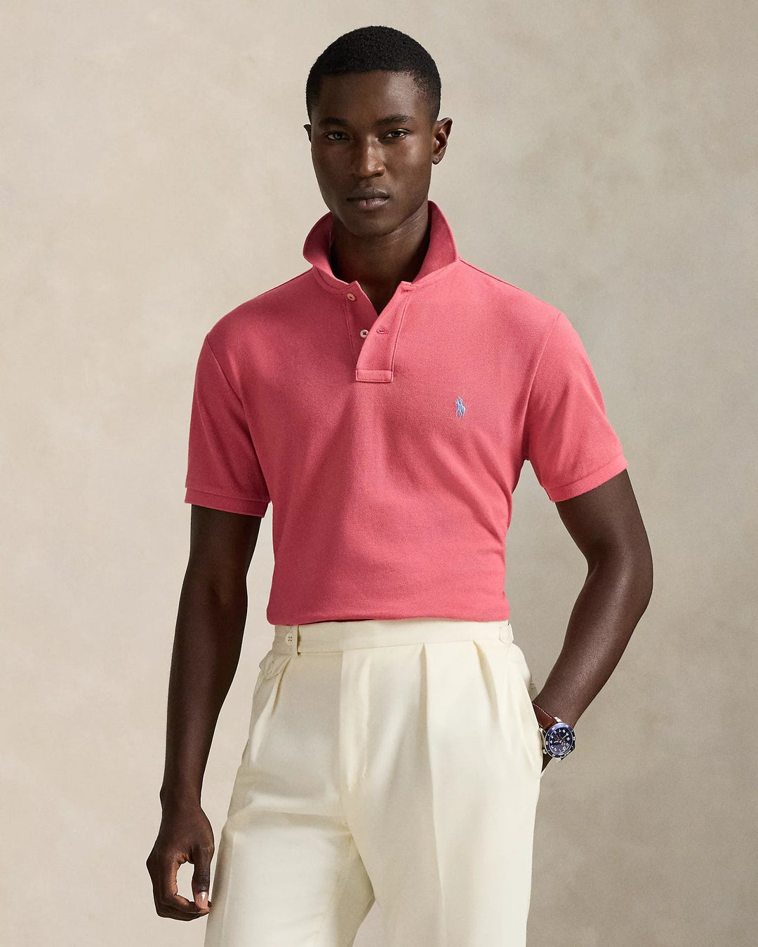 POLO RALPH LAUREN - Le polo iconique en coton piqué Rouge clair - Lothaire