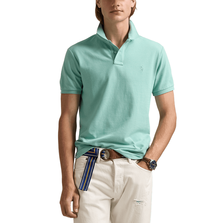 POLO RALPH LAUREN - Le polo iconique en coton piqué Vert d'eau - Lothaire