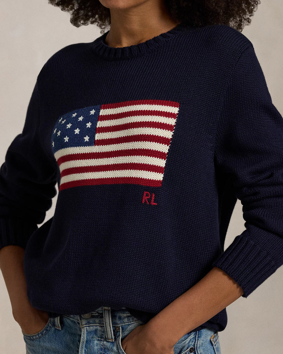 POLO RALPH LAUREN - Le pull à drapeau emblématique Bleu marine - Lothaire