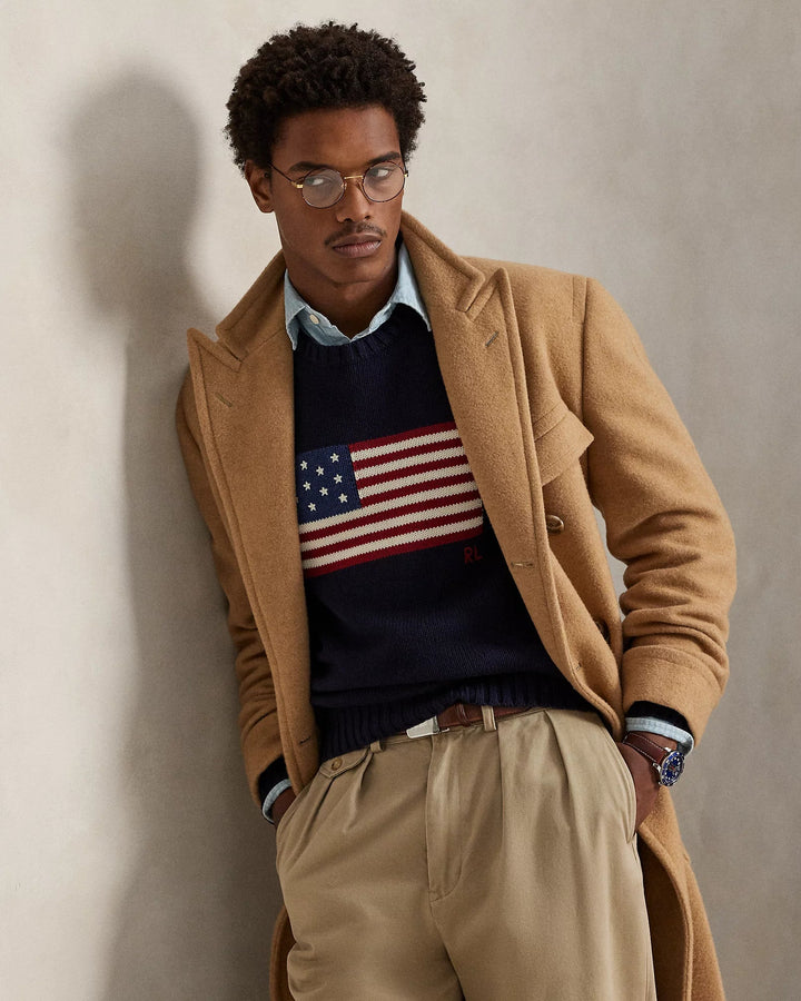 POLO RALPH LAUREN - Le pull à drapeau emblématique Bleu marine - Lothaire