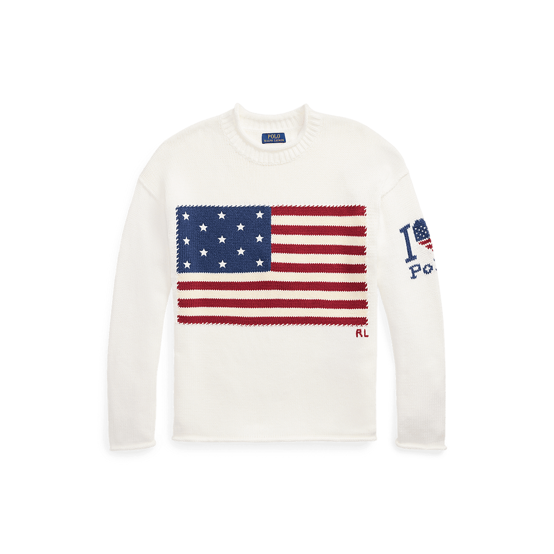 POLO RALPH LAUREN - Le pull I Heart Polo à drapeau Blanc - Lothaire