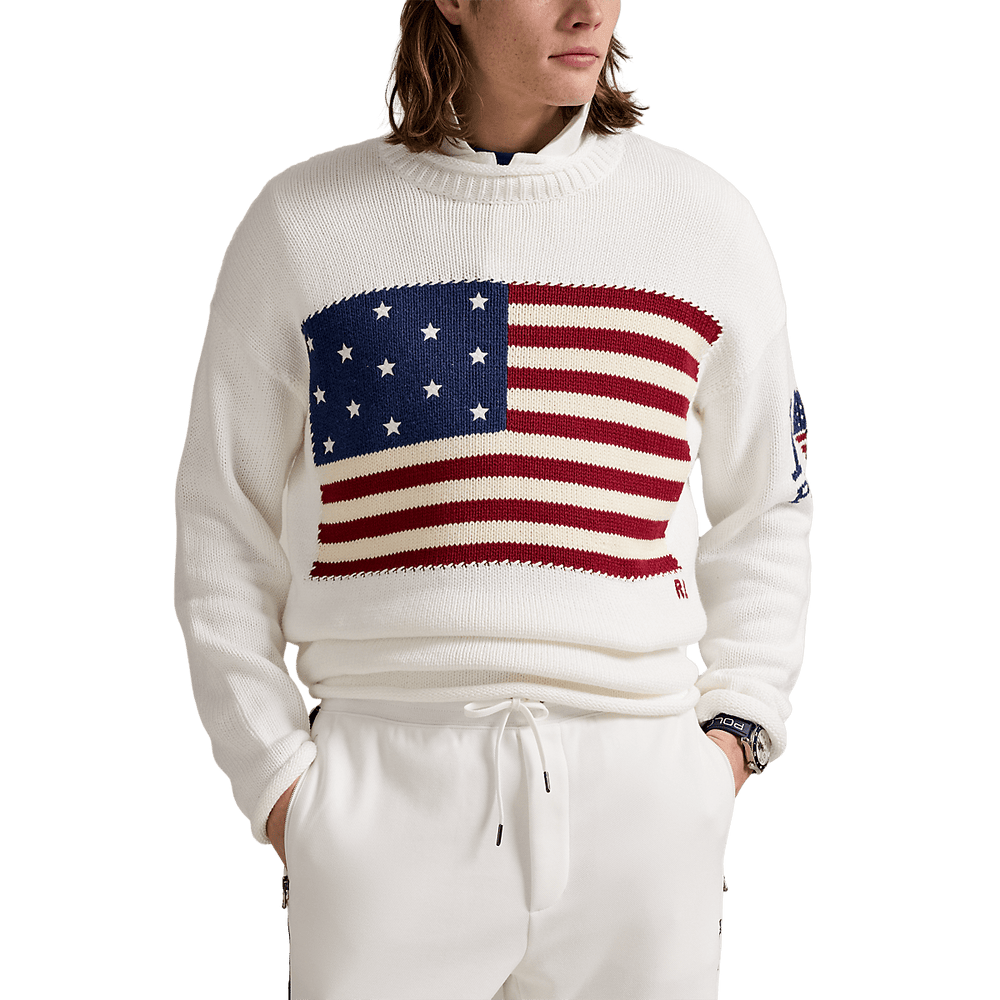 POLO RALPH LAUREN - Le pull I Heart Polo à drapeau Blanc - Lothaire