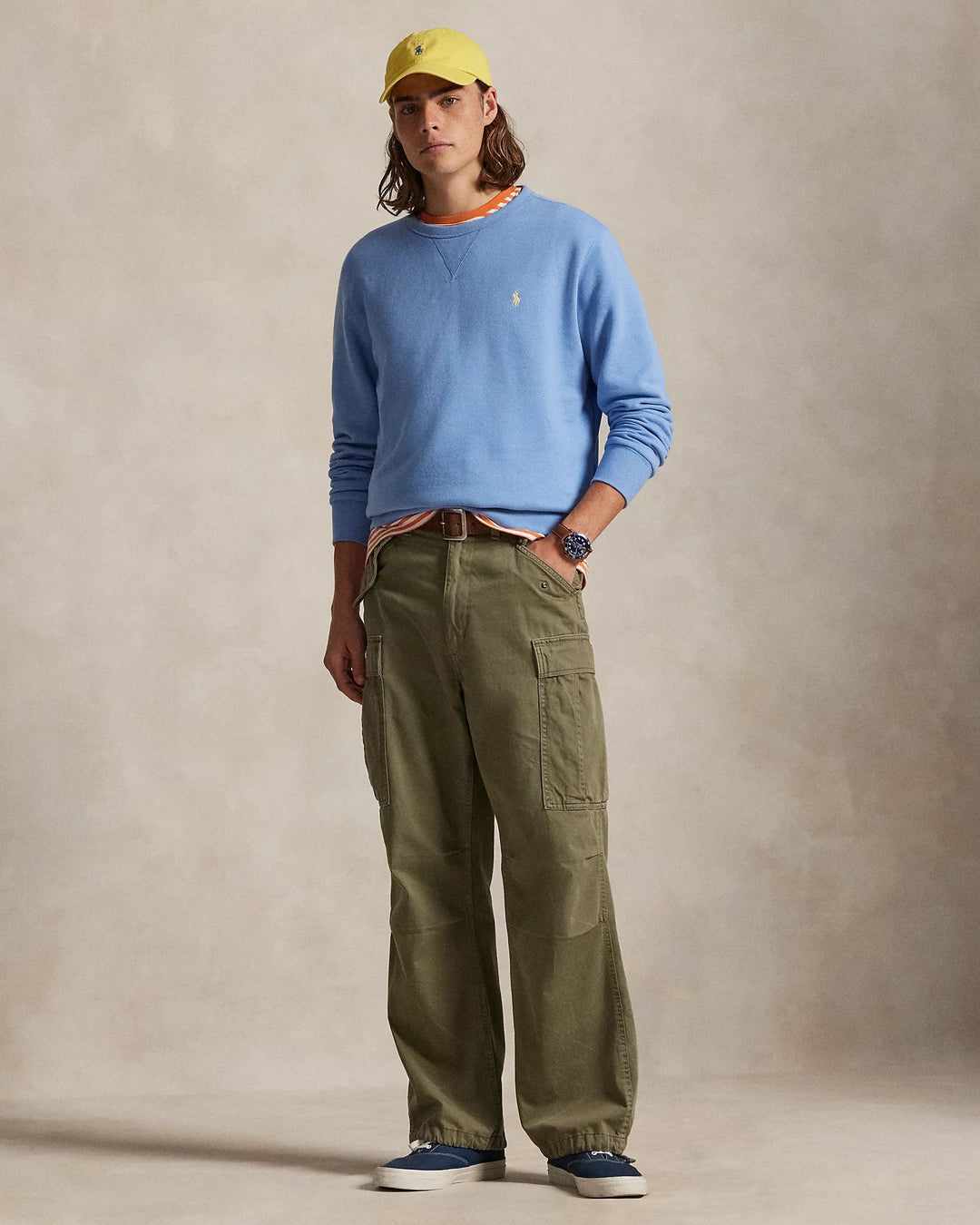 POLO RALPH LAUREN - Le sweat RL en molleton Bleu ciel - Lothaire