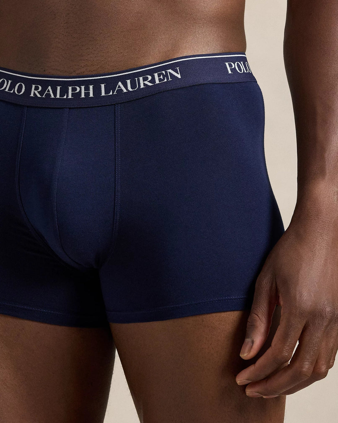 POLO RALPH LAUREN - Lot de 3 slips - boxers en coton stretch Marine/Bleu roi/Bleu clair - Lothaire