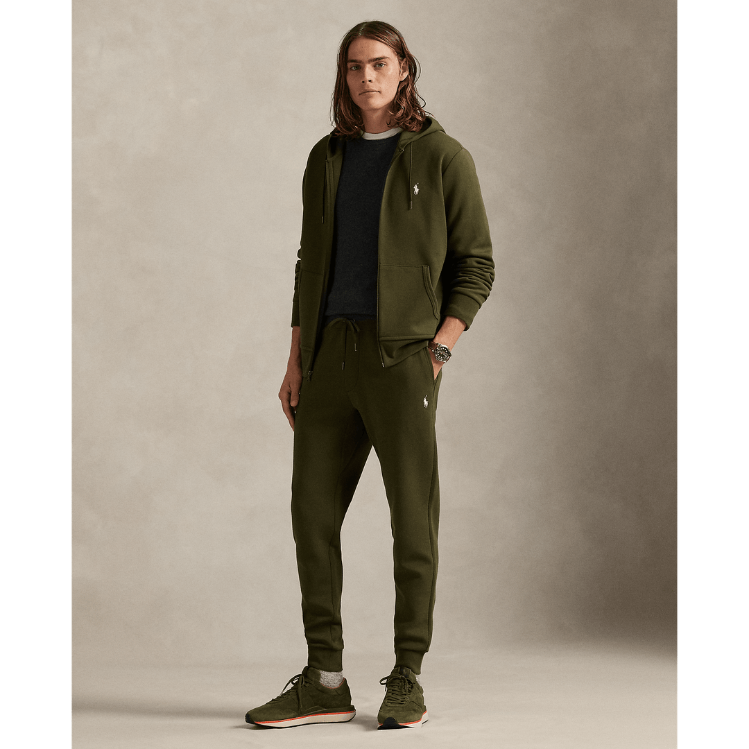 POLO RALPH LAUREN - Pantalon de jogging jersey double Olive compagnie - Lothaire