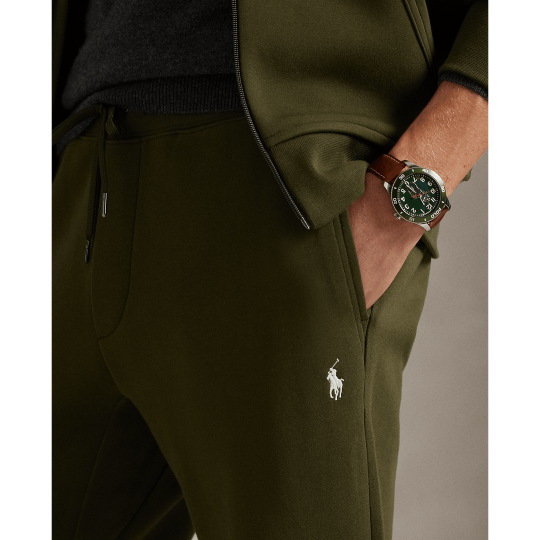 POLO RALPH LAUREN - Pantalon de jogging jersey double Olive compagnie - Lothaire
