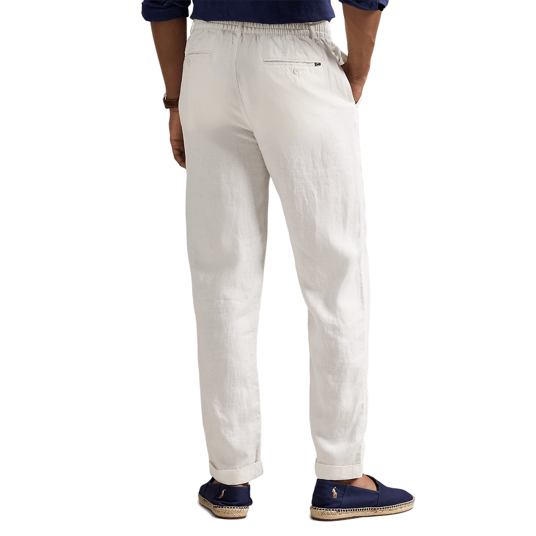 POLO RALPH LAUREN - Pantalon fuselé slim Lateef en lin Blanc - Lothaire