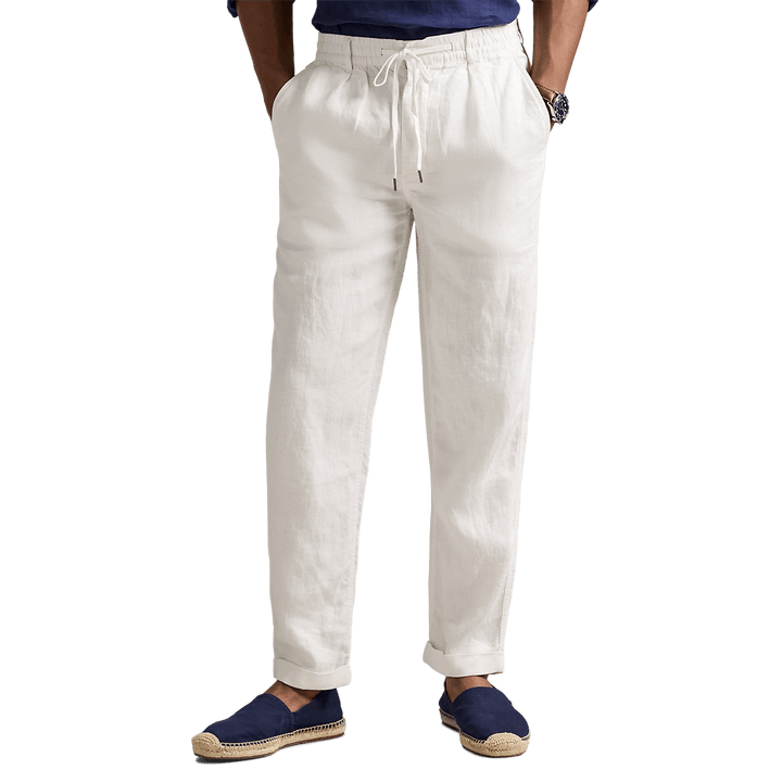 POLO RALPH LAUREN - Pantalon fuselé slim Lateef en lin Blanc - Lothaire