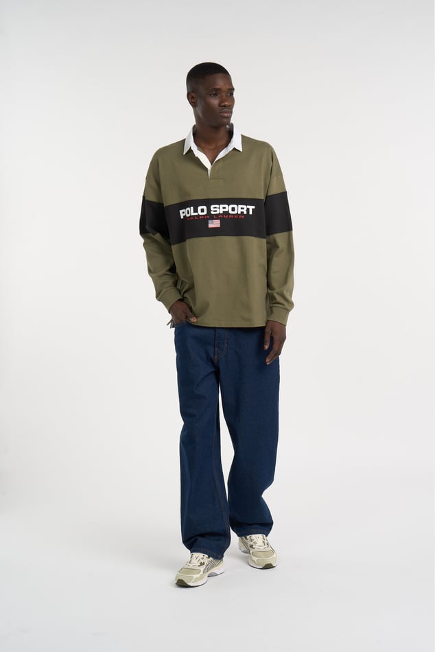 POLO RALPH LAUREN - Polo à col zippé Vert olive - Lothaire