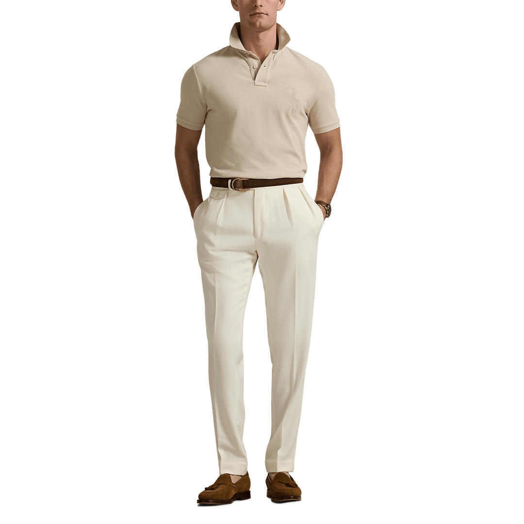POLO RALPH LAUREN - Polo Big Pony en piqué coupe ajustée Beige - Lothaire