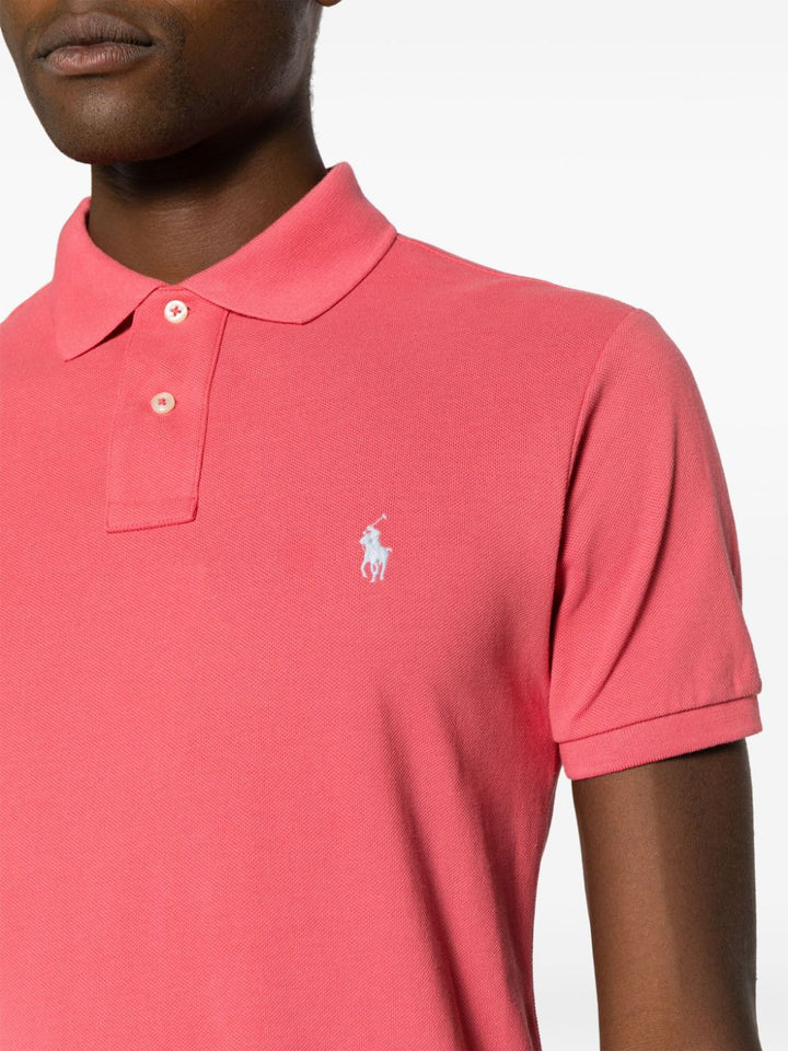 Polo Ralph Lauren - Polo cintré en coton piqué Pale Red - Lothaire
