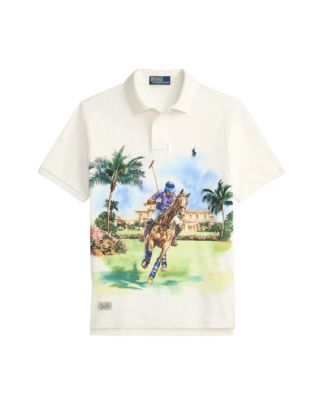 POLO RALPH LAUREN - Polo classique à motif en piqué Blanc Nevis - Lothaire