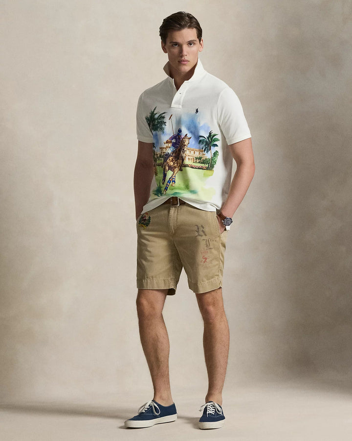 POLO RALPH LAUREN - Polo classique à motif en piqué Blanc Nevis - Lothaire