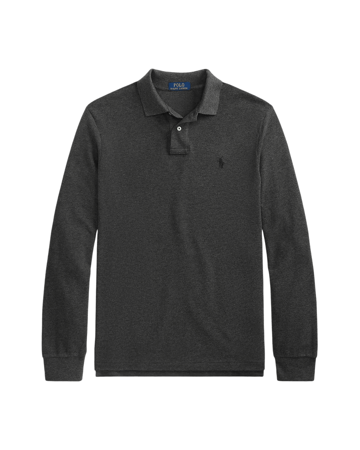 POLO RALPH LAUREN - Polo Custom Slim Fit en coton piqué Gris chiné - Lothaire
