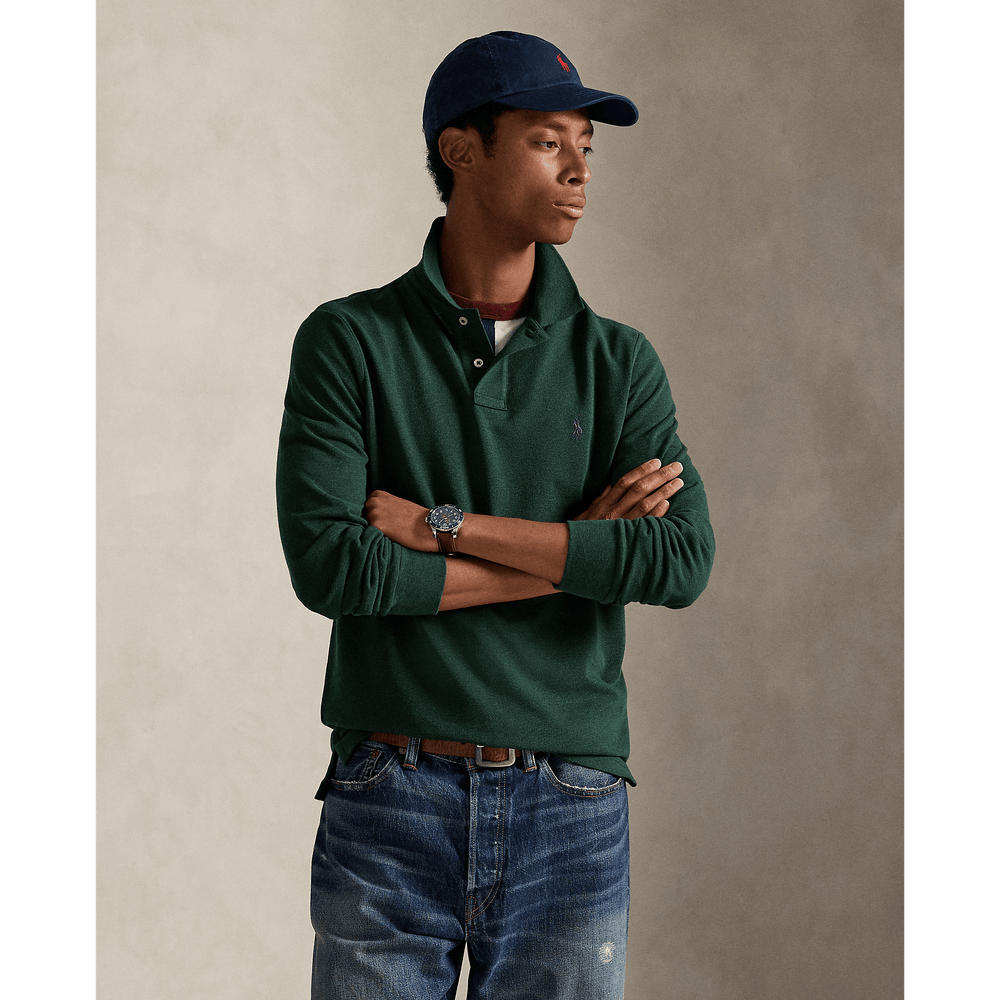 POLO RALPH LAUREN - Polo Custom Slim Fit en piqué Sctoch Pine Heather - Lothaire