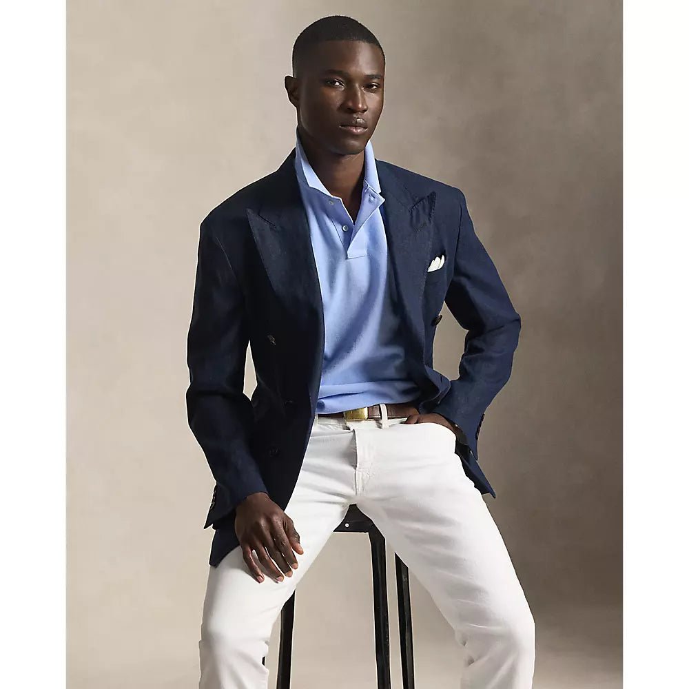 POLO RALPH LAUREN - Polo en coton piqué Slim Fit Bleu clair - Lothaire