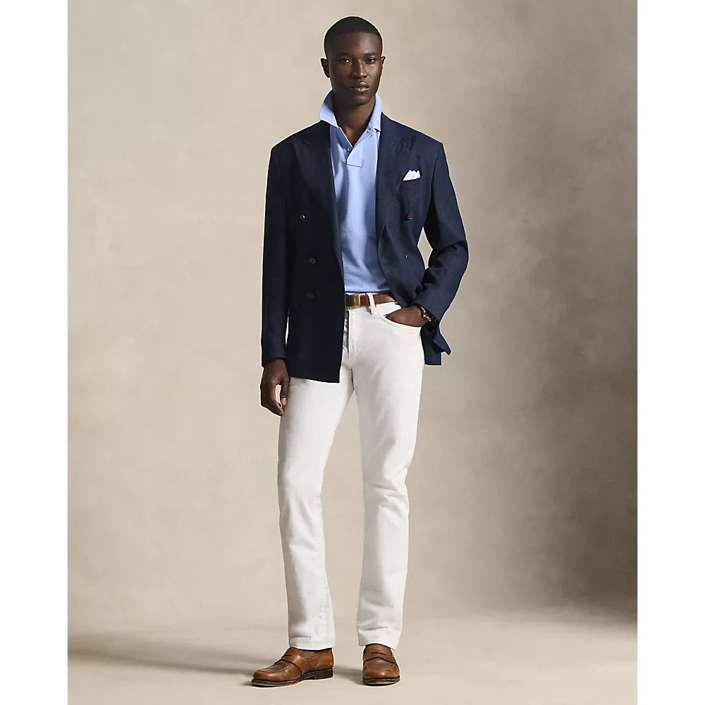 POLO RALPH LAUREN - Polo en coton piqué Slim Fit Bleu clair - Lothaire