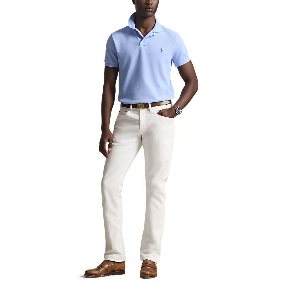 POLO RALPH LAUREN - Polo en coton piqué Slim Fit Bleu clair - Lothaire