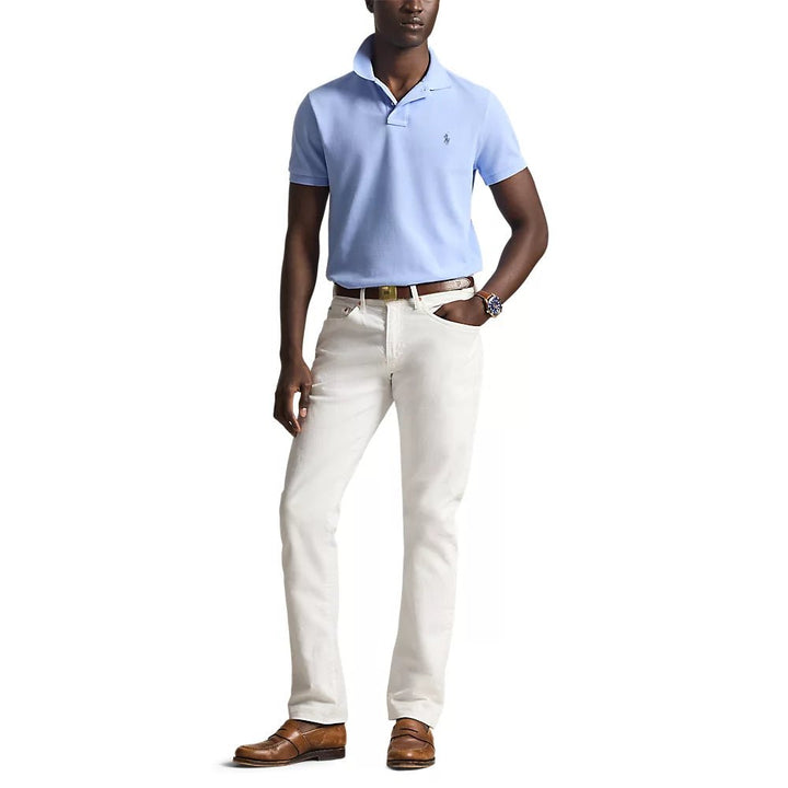 POLO RALPH LAUREN - Polo en coton piqué Slim Fit Bleu clair - Lothaire