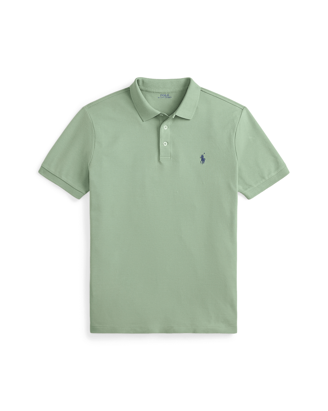 POLO RALPH LAUREN - Polo en piqué stretch coupe ajustée Vert clair - Lothaire