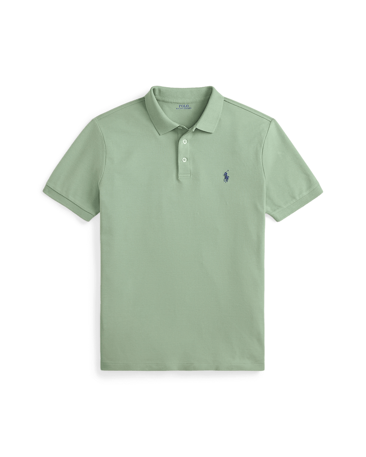 POLO RALPH LAUREN - Polo en piqué stretch coupe ajustée Vert clair - Lothaire