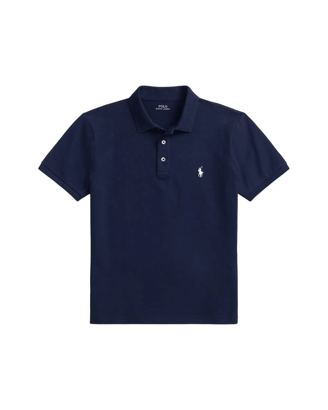 POLO RALPH LAUREN - Polo en piqué stretch Custom Slim Fit Bleu marine raffiné - Lothaire