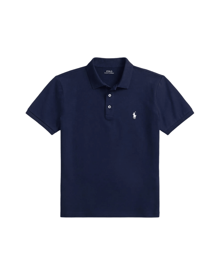 POLO RALPH LAUREN - Polo en piqué stretch Custom Slim Fit Bleu marine raffiné - Lothaire