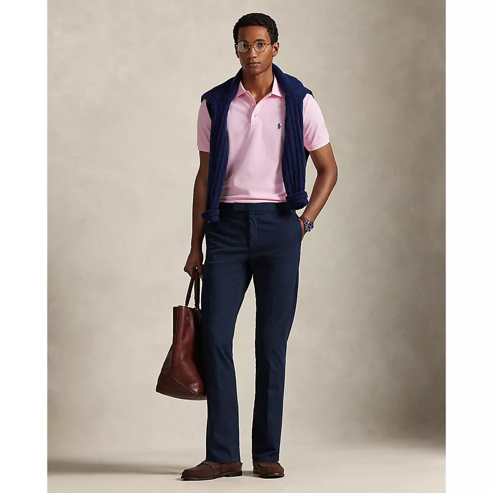 POLO RALPH LAUREN - Polo en piqué stretch Custom Slim Fit Rose - Lothaire