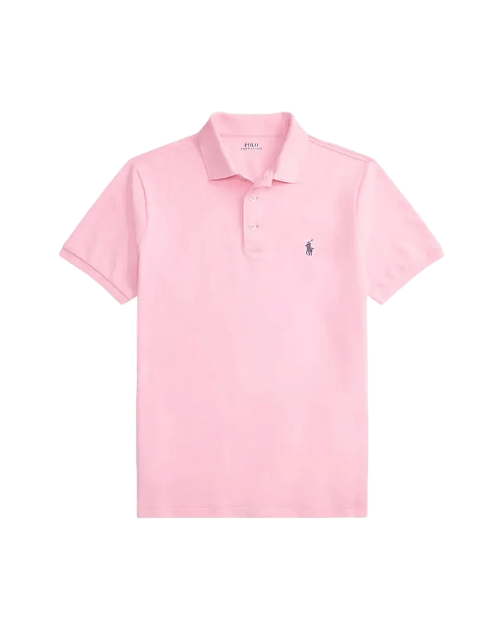 POLO RALPH LAUREN - Polo en piqué stretch Custom Slim Fit Rose - Lothaire