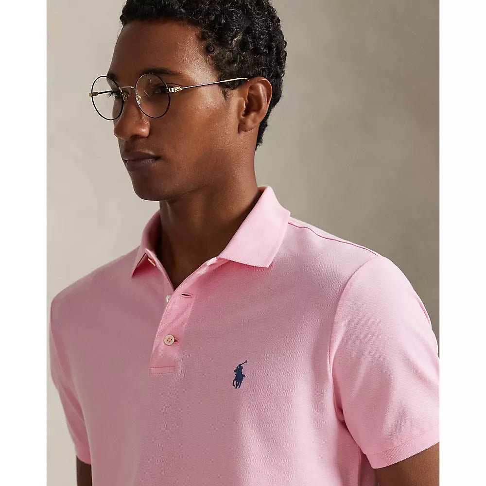 POLO RALPH LAUREN - Polo en piqué stretch Custom Slim Fit Rose - Lothaire