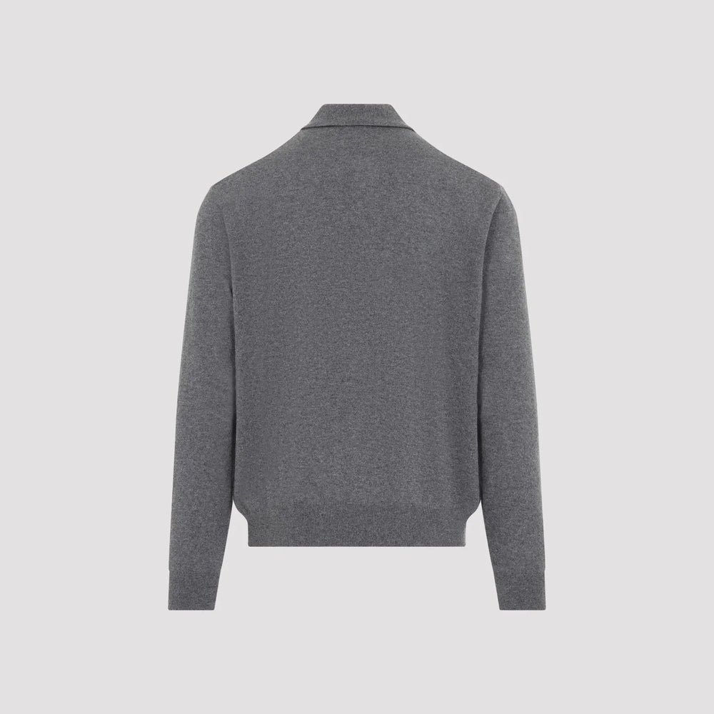 POLO RALPH LAUREN - Polo manches longues en cachemire Gris moyen - Lothaire