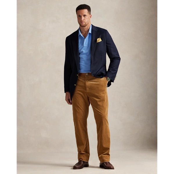 POLO RALPH LAUREN - Polo Manches Longues en Coton Piqué Bleu Claire - Lothaire