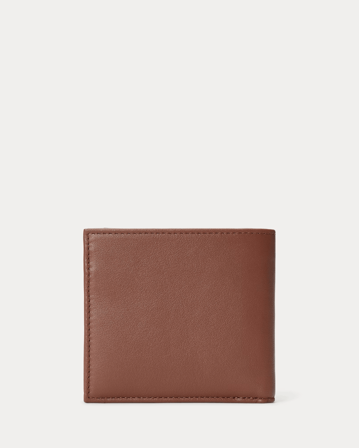 POLO RALPH LAUREN - Portefeuille en cuir lisse Marron - Lothaire