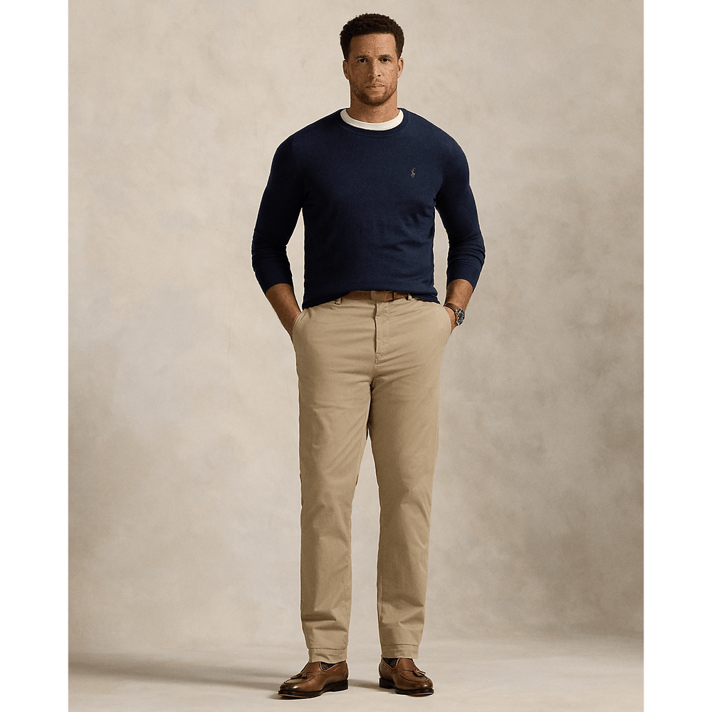 POLO RALPH LAUREN - Pull à col rond en laine lavable Marine chasseur - Lothaire