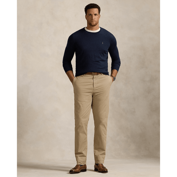 POLO RALPH LAUREN - Pull à col rond en laine lavable Marine chasseur - Lothaire