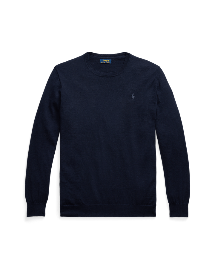 POLO RALPH LAUREN - Pull à col rond en laine lavable Marine chasseur - Lothaire