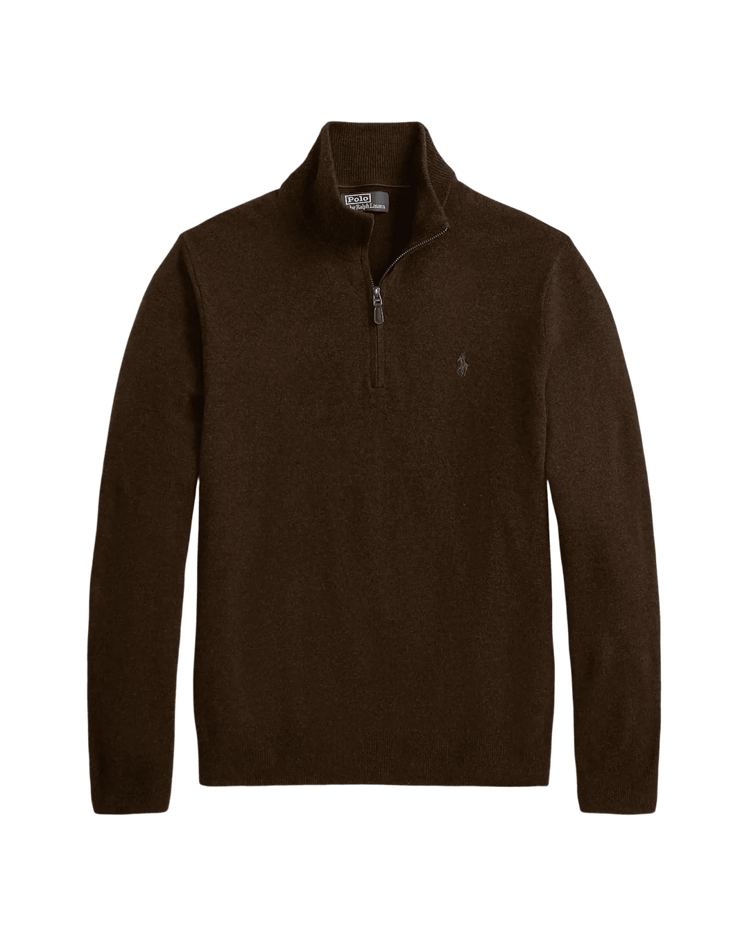 POLO RALPH LAUREN - Pull Col Camionneur en Laine Marron Chiné - Lothaire