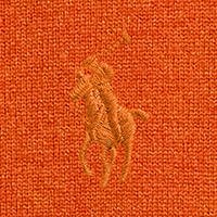 POLO RALPH LAUREN - Pull demi - zippé en laine Orange Jaffa - Lothaire
