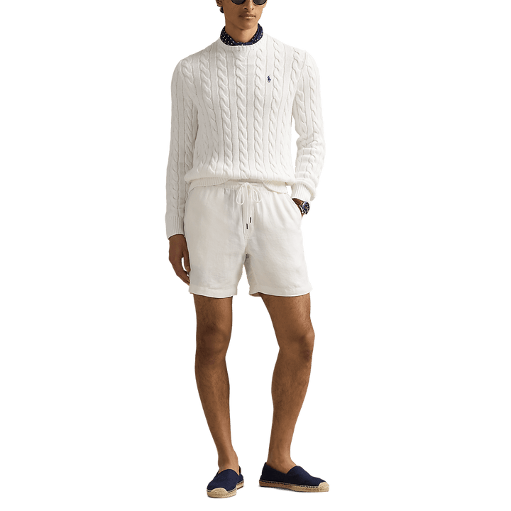 POLO RALPH LAUREN - Pull en coton torsadé Blanc - Lothaire