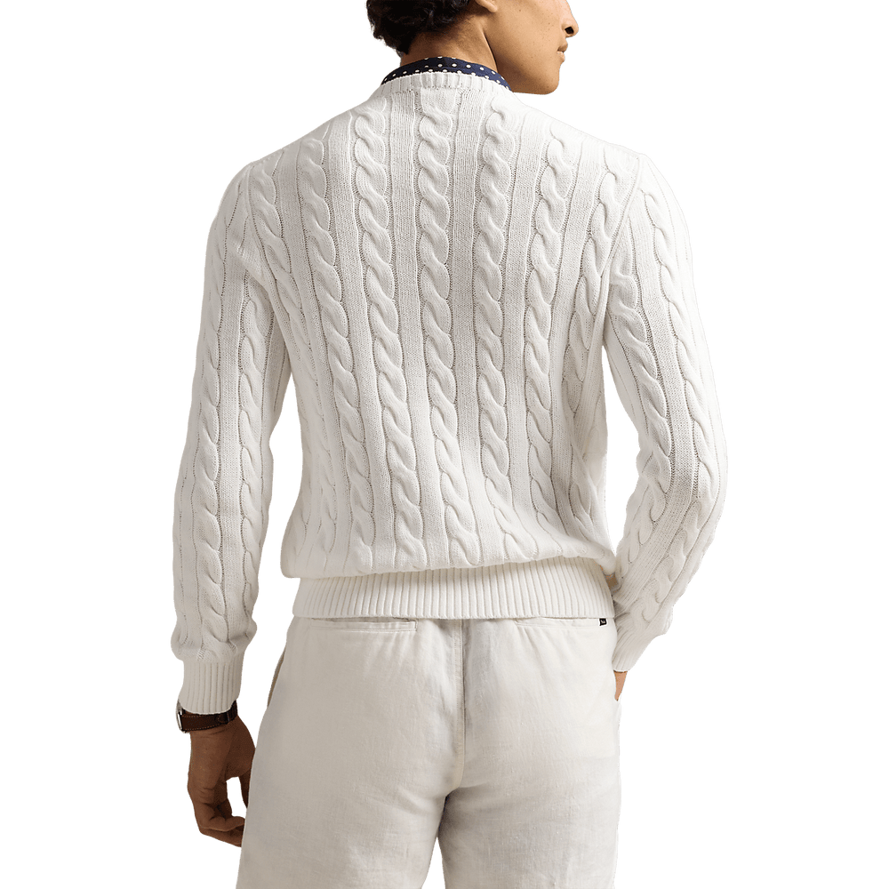 POLO RALPH LAUREN - Pull en coton torsadé Blanc - Lothaire