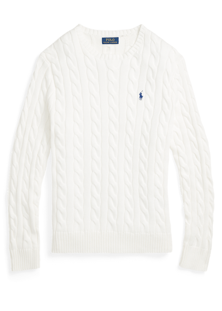 POLO RALPH LAUREN - Pull en coton torsadé Blanc - Lothaire