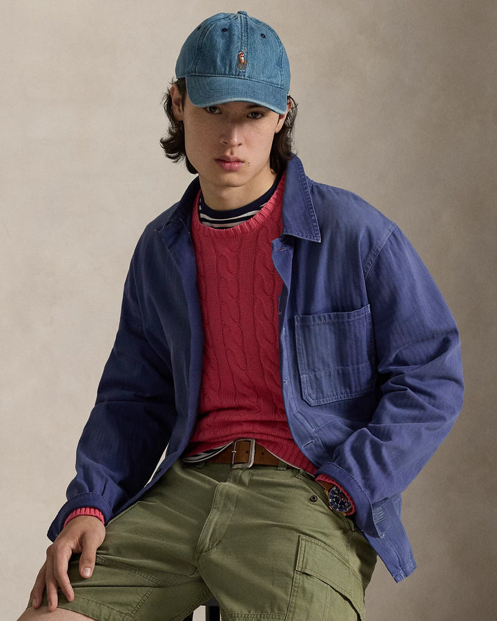 POLO RALPH LAUREN - Pull en coton torsadé Rouge pâle - Lothaire