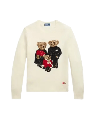 POLO RALPH LAUREN - Pull Polo Bear en Laine et Cachemire Blanc - Lothaire