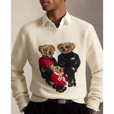 POLO RALPH LAUREN - Pull Polo Bear en Laine et Cachemire Blanc - Lothaire