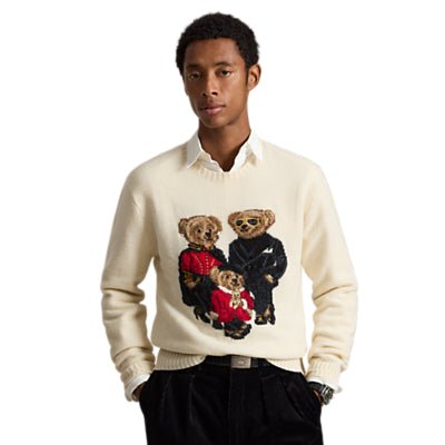 POLO RALPH LAUREN - Pull Polo Bear en Laine et Cachemire Blanc - Lothaire