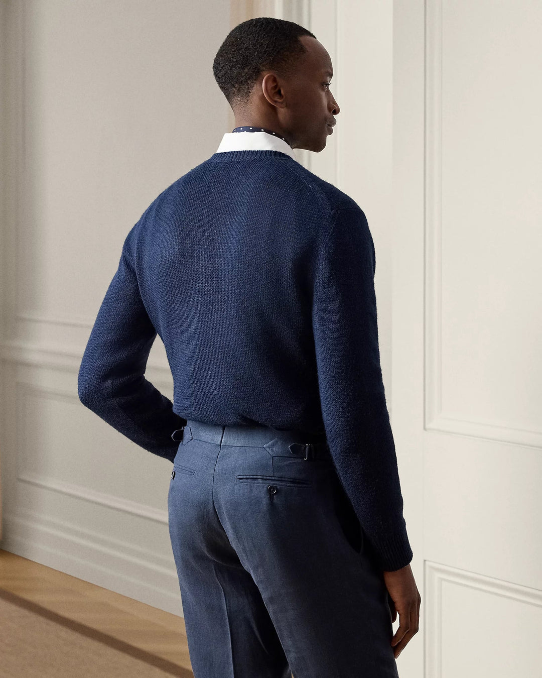 POLO RALPH LAUREN - Pull Polo Bear en soie et lin Bleu marine - Lothaire