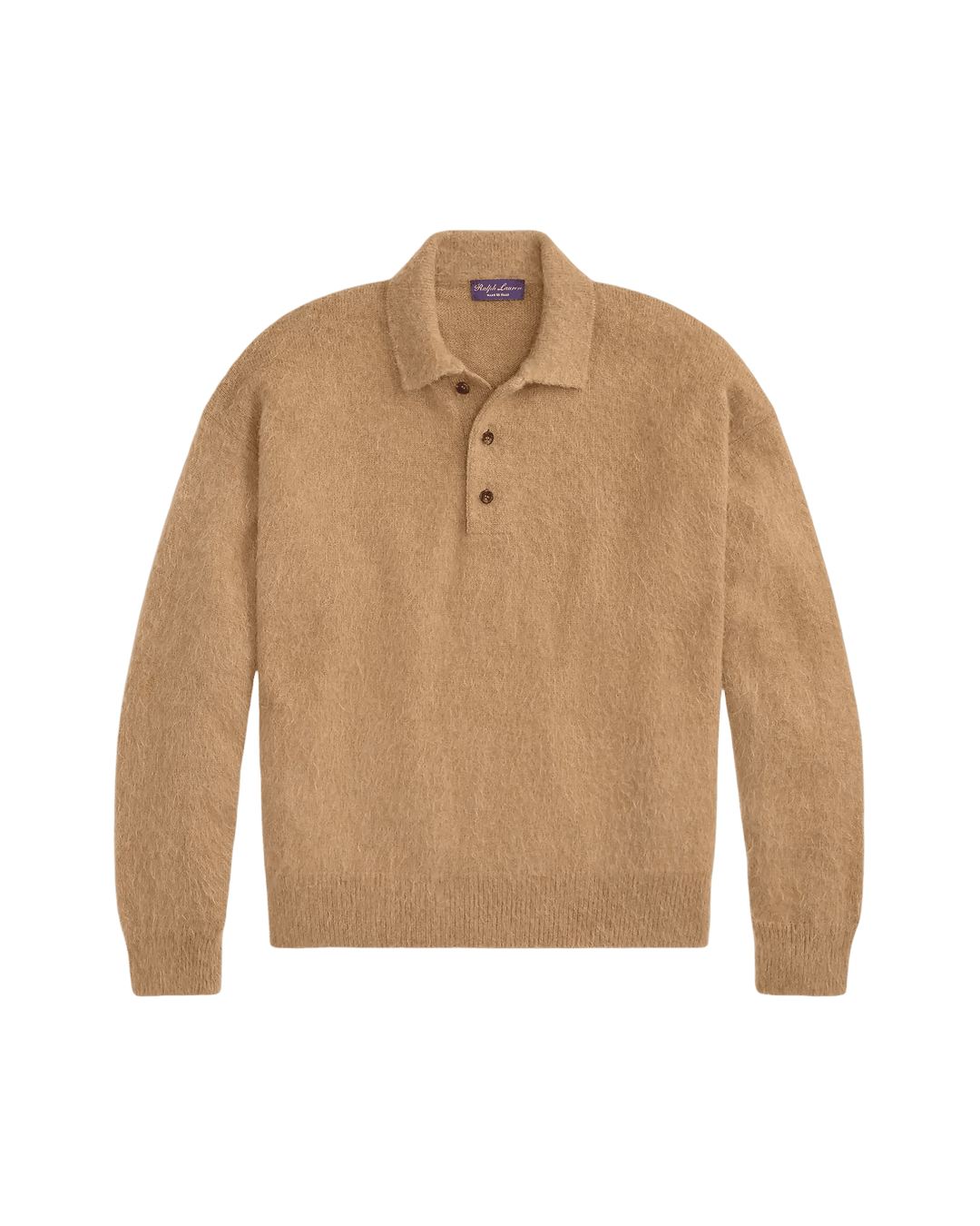 POLO RALPH LAUREN - Pull polo Relaxed Fit en cachemire et alpaga Camel chiné - Lothaire